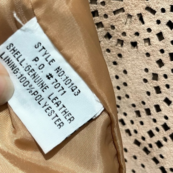 Vintage 100% suede jacket blazer with laser cut detail oversized relaxed fit 4 - Picture 11 of 13